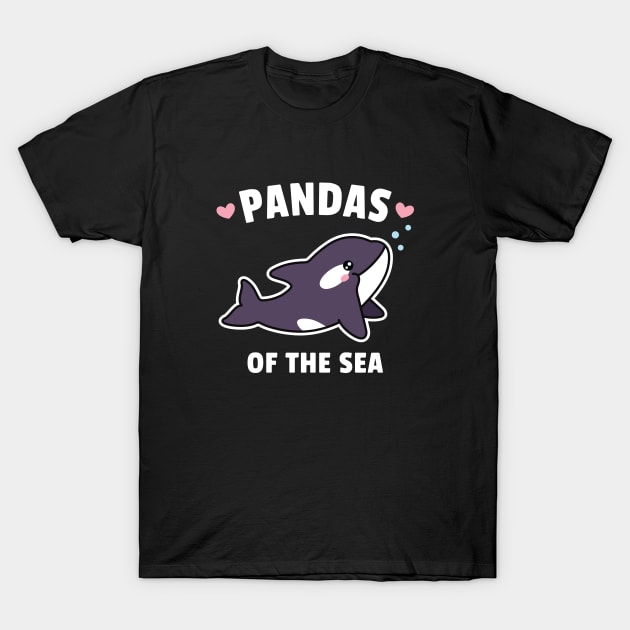 Cute Orca, Pandas Of The Sea T-Shirt by rustydoodle